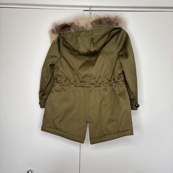 NWT Girls Olive Green Burberry Parka Coat -Size 8Y - Picture 4 of 5